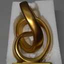 DOVDOV Abstract Gold Knot Statue, Geometric Knot Decor, Gold Decor on Shelf Bookshelf countertop for Living Room Coffee Table Office Coffee Table entryway entryway Desktop Decorative Ornament.
