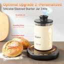 SourKeeper, Larger 2-in-1 Sourdough Starter Warmer Pro - 2026 Upgrade Larger Heating Plate, Dough Temp Probe, 1F Control (70110F), 24H Timer, Real-Time Monitoring Black