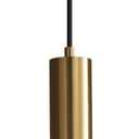 KCO Lighting 1-Light Amber Glass Ceiling Light Fixture Vintage Striped Glass Pendant Light Farmhouse Cylinder Pendant Light Gold Mini Kitchen Island Pendant Lighting Single Hanging Light