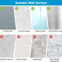 CGBE Acrylic Self-Adhesive Shower Caddies: No-Drill Bathroom Wall Shelf with Hidden Hooks & Drainage Holes - Clear Waterproof Organizer for Bathroom, Kitchen Storage (2 Pack, 2.3" L  3.6" W  1.8" D)