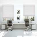 DEZ FURNISHINGS Cordless 1" Mini Blind, Room Darkening, 31" W x 48" H, Pearl White