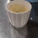 TAMAYKIM 4.5 Inch Ceramic Plant Pots with Drainage Holes, Serrated Relief Design Small Flower Planter with Tray for Indoor/Outdoor Planting, Best for Succulent, Cactus & Herbs, White, Set of 4