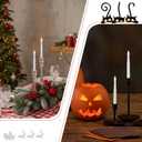 16 PCS Christmas Tree Candle Lights with Green Clips Flameless LED Taper Candles with Remote for Christmas Tree Decor (16pcs,White(B))