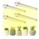 FREELICHT T8 Grow Lights for Indoor Plants, 2FT Full Spectrum, 120W(4 x 30W), 4 Installation Methods, 5000K Linkable LED Grow Light Strips for Plant Shelf Greenhouse Succulent Seeding, 4 Pack