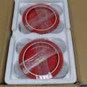 LOVECASA Mini Cocotte Set,12 OZ Small Casserole Dishes with Lids, Soup Bowls With Handles, Individual Baking Ramekins,Oven, Microwave & Dishwasher Safe,Set of 4,Red