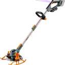 Lawn Mower, (21V 2x4.0A Battery & Charger), 4-in-1 Grass Trimmer/Wheel Edger/Mini-Mower/Brush Cutter, with 2 x Saw Blades, 2 x Metal Blades, 20x Grass Cutting line