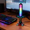 11-Color Diamond Sword-Style Night Light, Color-Changing Gaming Desk Lamp Ornament, Perfect Toy Model Gift for Game Room Decoration
