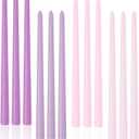 Purple Gradient Tall Taper Candles 12 inch Unscented Smokeless Long Tall Tapered Candle for Candlesticks Sticks Wedding Advent Home Decor Dinner ChristmasSet of 12