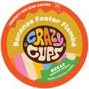 Crazy Cups Decaf Banana Coffee Pods, Decaffeinated Bananas Foster Flambe Flavored Coffee, Single Serve Hot or Iced Medium Roast Coffee for Keurig K Cups Machines, 22 Count, BB 092526
