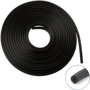 Window Screen Spline, 0.16" x 25' Replacement Round Black Window Screen Retainer Spline, for Window Door Screen Install and Repair(0.16")