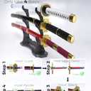 Cold Blade Katana Sword - 41 inches Katana Replica with Holster Belt and Display Stand - Sword with Authentic Design