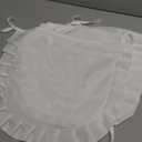 Jiuguva 3 Pieces Small Women Cosplay Waist Apron Tight Costume White Half Apron Kitchen Party Decorations for Halloween Cosplay