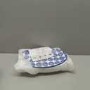 Selamica Serving Platters Ceramic, 12 Inch Serving Dishes for Party Entertaining, Oval Serving Plates for Sandwich, Appetizer, Fruit, Microwave Dishwasher Safe, Set of 4, Vintage Blue