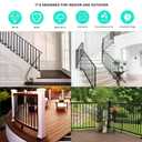 Deck Balusters, 36 Inch, Straight Flat Baluster, Black, Metal Deck Stairs Railing, 50 Pack Hollow Rectangle Deck Balusters for Deck Railing