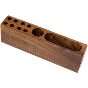 Pen Holder Rack Makeup Brush Storage Crafts Pencil Stand Organizer Tabletop Organization Desk Wooden Artist Brush Organizer