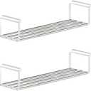 HGZBS Expandable Shoe Rack Organizer - Adjustable Shoe Rack & Under Cabinet Shelf - for Shoe or Clothing Storage and Organization, Under Shelf Storage (Stainless, 2Pcs)