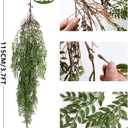 RECUTMS 2 Pcs 3.7Ft Hanging Fake Plants Faux Ferns Ivy Willow Vine Leaves Wall Greenery Artificial Vine Plastic for Spring Home Garden Wedding Party Indoor Outdoor Easter Decorations(Green)