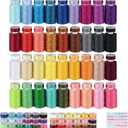 ilauke 72pcs Sewing Thread Bobbins Kit, 36 Colors 550 Yard Thread for Sewing Matched 50 Yard Prewound Bobbins, Polyester Threads for Machine Home Hand Crafting 72 pieces (Excluding Accessories)