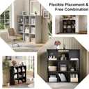 Sweetcrispy 9 Cube Storage Organizer - Open Cube Bookshelf with 5 Removable Back Panels, Display Storage Bookcase for Living Room, Bedroom, Entrance Hall, Home Office，36" L×11.6" W×36" H, Black