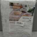 WTHYGB Office Chair Mat for Hardwood Floor Abstract Washable Desk Throw Rug for Rolling Chair Non-Slip Computer Chair Protector 36x60 (Blue Yellow)