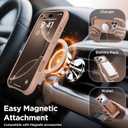 for iPhone 17 Pro Case, Compatible with MagSafe, Screen Protector +[Integrated Silicone Camera Control Button], Shockproof Protective Magnetic Case for iPhone 17 Pro 6.3", Light Brown