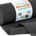 Songrey Non-Adhesive Drawer and Shelf Liner, Non Slip Cabinet Liners, Protect Kitchen Cupboard, Bathroom Drawers, Breathable, Thick Strong Grip mat (20IN x 20FT, Black)