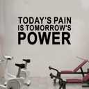 Inspirational Quotes Wall Decals for Gym: Motivational Vinyl Art Wall Stickers for Office Garage Classroom School - Todays Pain is Tomorrows Power 28.6" X 15"