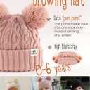 FURTALK Toddler Winter Hat Pom Pom Beanie Knitted Warm Hats for Baby Kids Boys Girls (Pink)