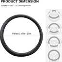 2025 Model Breathable Soft Leather Car Steering Wheel Cover for Men Women, Non-Slip, Comfortable,Universal 15 inches Steering Wheels, Black