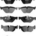 PM Auto Set of 8 Front-Rear Ceramic Brake Pads For 2007-2013 BMW 328I Base