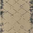 UERMEI 6x9 Outdoor Jute Area Rug Patio, Farmhouse Rugs for Living Room Backyard Machine Washable Non Slip, Pet Friendly Indoor Geometric Carpet for Dining Room - Modern Brown