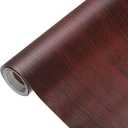 uxcell Wood Grain Contact Paper 31.5"x118" Self-Adhesive Wallpaper Waterproof Wood Peel and Stick Countertops for Home Kitchen Countertop Cabinet Bathroom, Red Brown