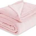 Bedsure Blankets for Bed Queen Size - Fleece Cozy Soft Blanket for Women, Lightweight Fuzzy Flannel Throw for All Seasons, Pink, 90x90 inches