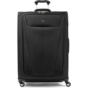 Travelpro Maxlite 5 Softside Expandable Checked Luggage with 4 Spinner Wheels, Lightweight Suitcase, Men and Women, Black, Checked Large 29-Inch