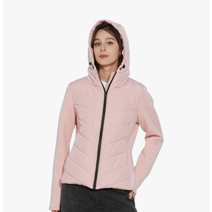 Women's Athletic Jackets Long Sleeved Hooded Waterproof Zipper Skiing Jackets Winter Running Casual Jacket Size S