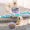 UPSKY 70oz Dog Water Bowl 2L No Spill Dog Bowls Large Capacity Spill Proof Slow Water Feeder, No Splash Dog Bowl Pet Water Dispenser Vehicle Carried Travel Slow Drinking Bowls for Messy Drinkers, Cats