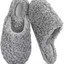 RockDove Women's Twirl Fleece Cozy Scuff Slippers with Memory Foam, Indoor Non-Slip Rubber Sole, Gift-Ready House Shoes (9-10)