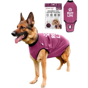 BellyGuard Recovery Suit for Dogs, Comfy Dog Surgery Suit, Female Spay and Male Neuter Onesie for Post-Op Care (XX-Large, Maroon)
