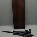 Helsin 24inch Industrial Pipe Shelving Bathroom Shelves Wall Mounted with Towel bar, 2 Tier Rustic Wood Floating Shelf, Metal Towel Rack Wall Shelf for Home & Bathroom (Brown, 24inch)