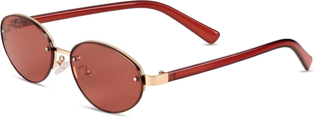 Retro Women's Sunglasses Fashion Oval Retro Frames Suitable for Driving Fashion Holiday Personalized Style