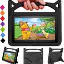 Kids-Proof Case for 10 Tablet(9th/7th Generation,2019/2017 Release) -SHREBORN Lightweight Shockproof Case with Cute Cat Handle Stand,Not for iPad Nokia Sony 10in Tablet-Black