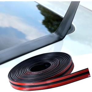 DOTAATDW Car Weather Stripping, 30mm Windshield Rubber Seal for Car Front Rear Windshield Trim, Rubber Adhesive T Shape Sunroof Seal Cover Leak Sound Proofing (23 Feet)