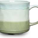Bosmarlin Large Ceramic Coffee Mug, Big Tea Cup, 7 Colors to Choose, 21 Oz, Dishwasher and Microwave Safe, 1 PCS (Green)