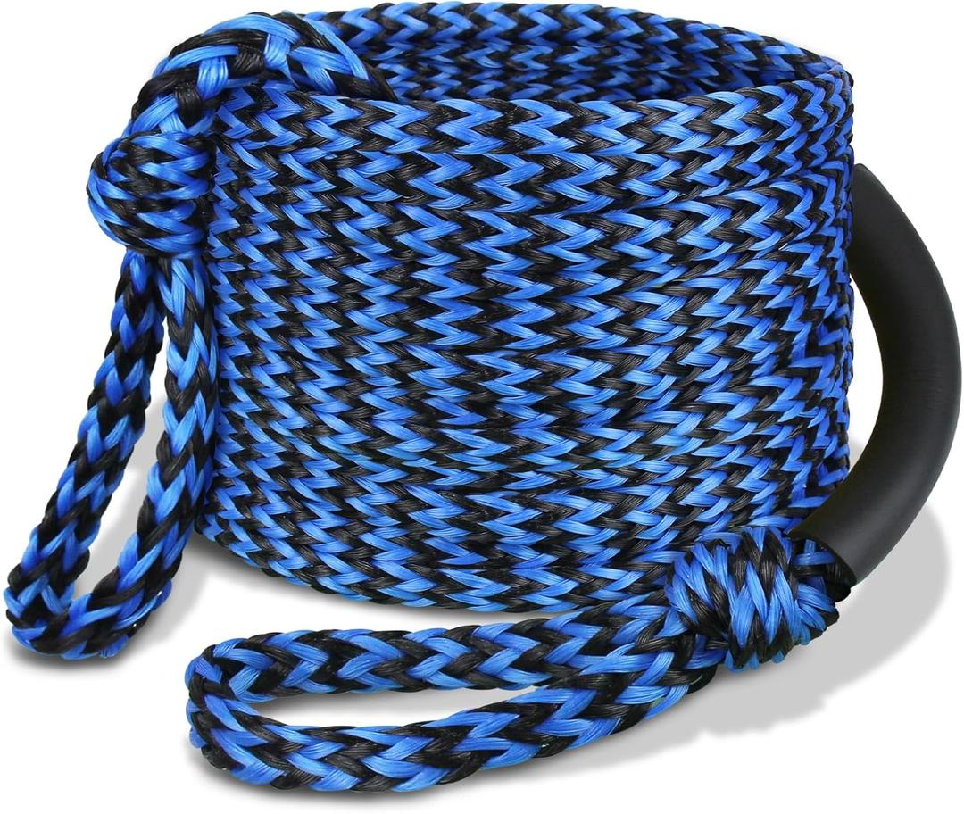 Boat Tow Rope 60ft 3-6K, Floating Ropes for Towable TubesWatersport Accessories