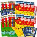 Pokemon Party Favors for Kids 8"x11" - Party Supplies Bundle Includes 12 Pokemon Coloring Books for Kids and 12 Pokemon Cards, Jumbo Crayons | Pokemon Party Favors Bulk