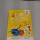 CraftLab Knitting Kit - Beginner Knitting Supplies with Wool Yarn, Needles, Instructions, DIY Gift