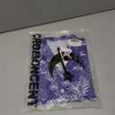 Cromoncent Boys' Funky Cuban Collar Shirt, Breathable Button-Up Summer Beach Shirt for Vacation, Palm Leaf Purple, 5-6Y