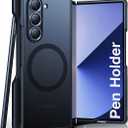 TORRAS Upgraded Magnetic Shockproof for Samsung Galaxy Z Fold 6 Case with S Pen Holder, [Fit for Magsafe] [Screen Protector Added] [Military Grade Drop Tested] Phone Case for Samsung Z Fold 6, Black