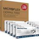 Ansell Microflex Derma Free DF-850 Disposable Smooth Vinyl Gloves for Food Prep & Handling - Medium, Natural (Case of 1000)
