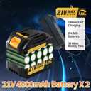 Leaf Blower Cordless with 4.0Ah Battery and Charger, 6 Speed Mode, 250MPH High Speed Lightweight Electric Leaf Blowers Cordless for Lawn Care, Patio, Garden Cleaning and Dust (Yellow)